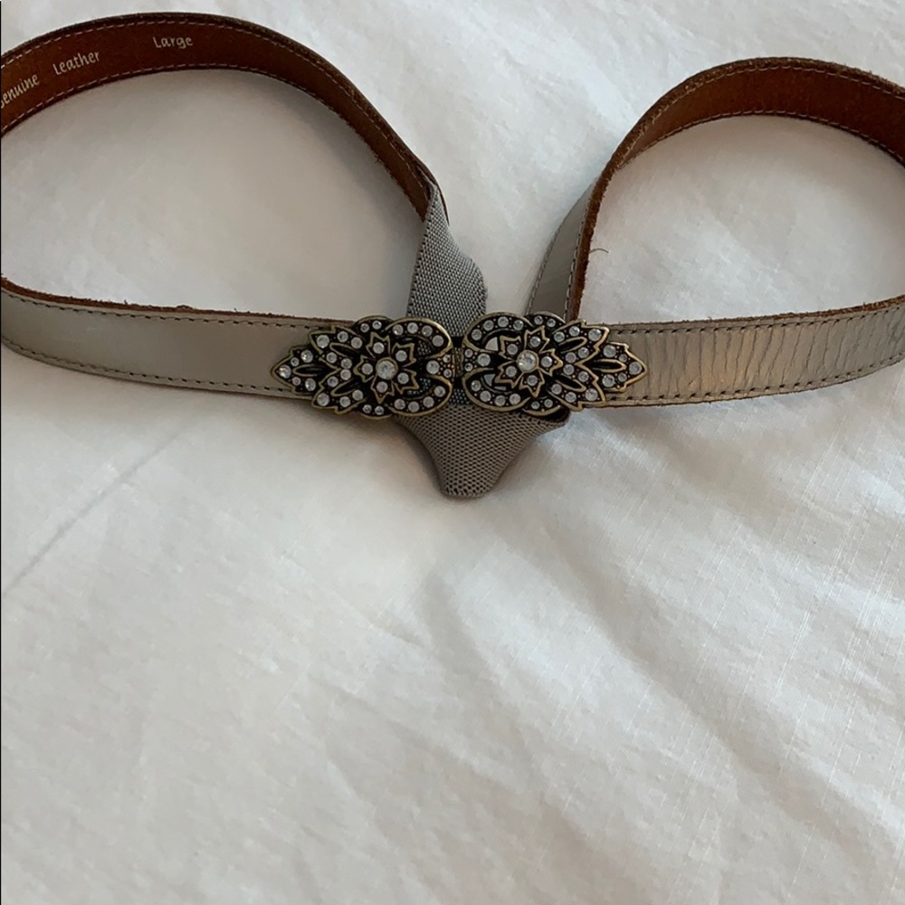 FOSSIL metallic leather belt